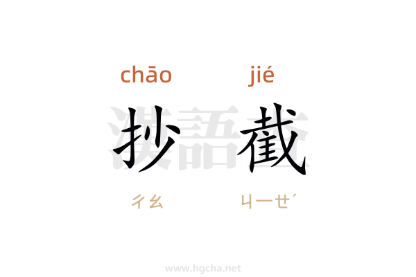 抄截造句,用抄截造句子(20-40字)